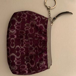 Purple Coach Coin Purse